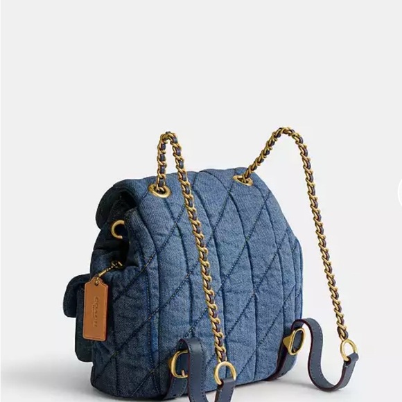 NWT Coach tabby backpack denim - Picture 10 of 11